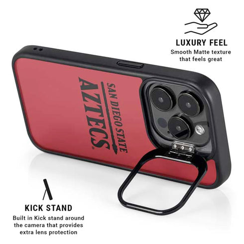 San Diego State University Logo Red iPhone 16 Pro Kickstand Case